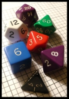 Dice : Dice - Dice Sets - Jumbo Purple Black Blue Red Green and White - Ebay Aug 2010